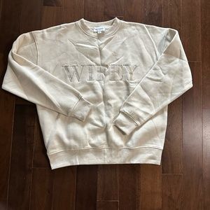 Wifey Statement Sweatshirt - Champagne